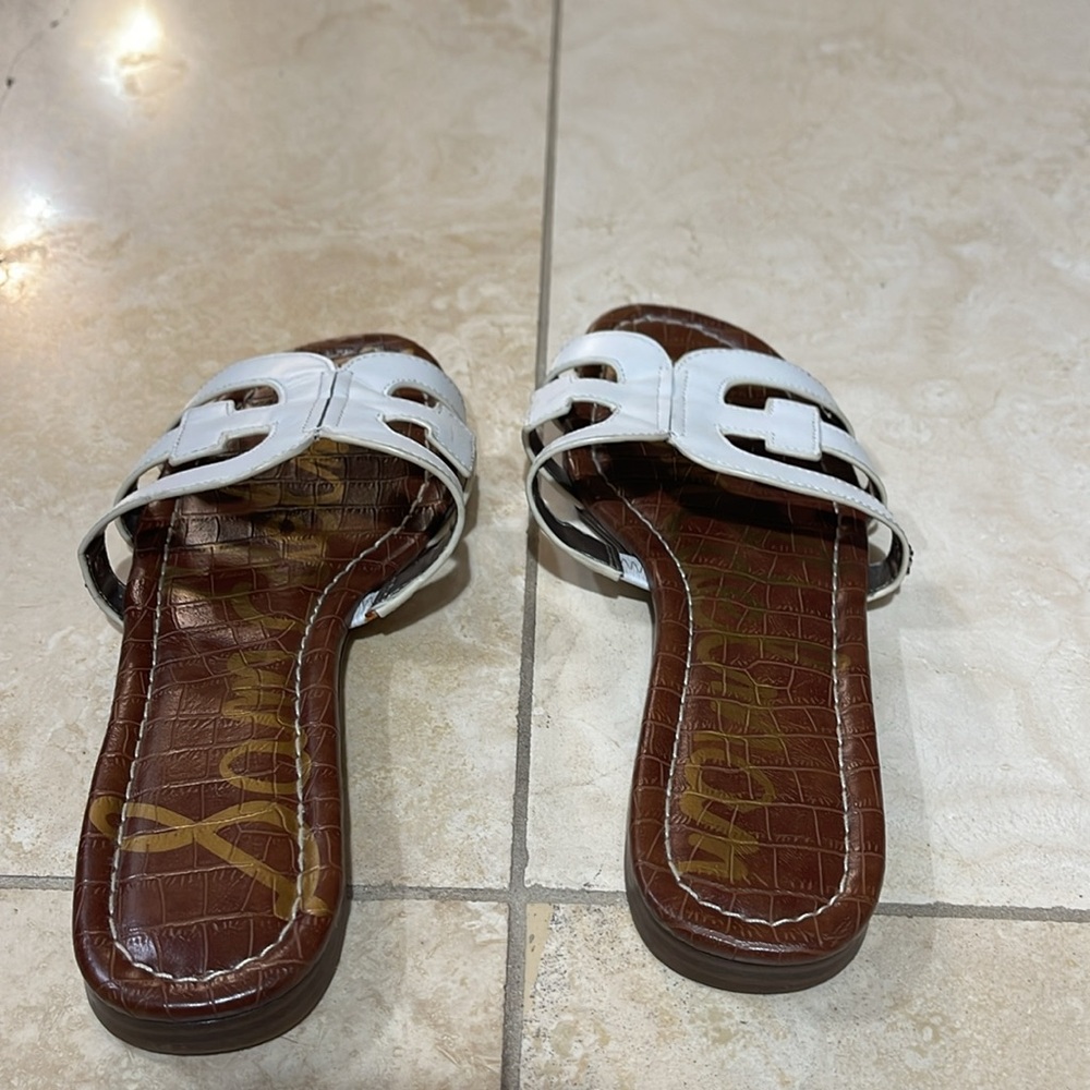 Sam Edelman White and Brown Sandals - Picture 2 of 3